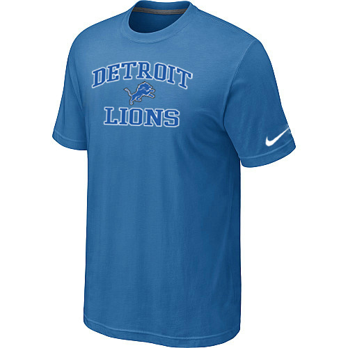 Nike Detroit Lions Heart & Soul NFL T-Shirt - Light Blue